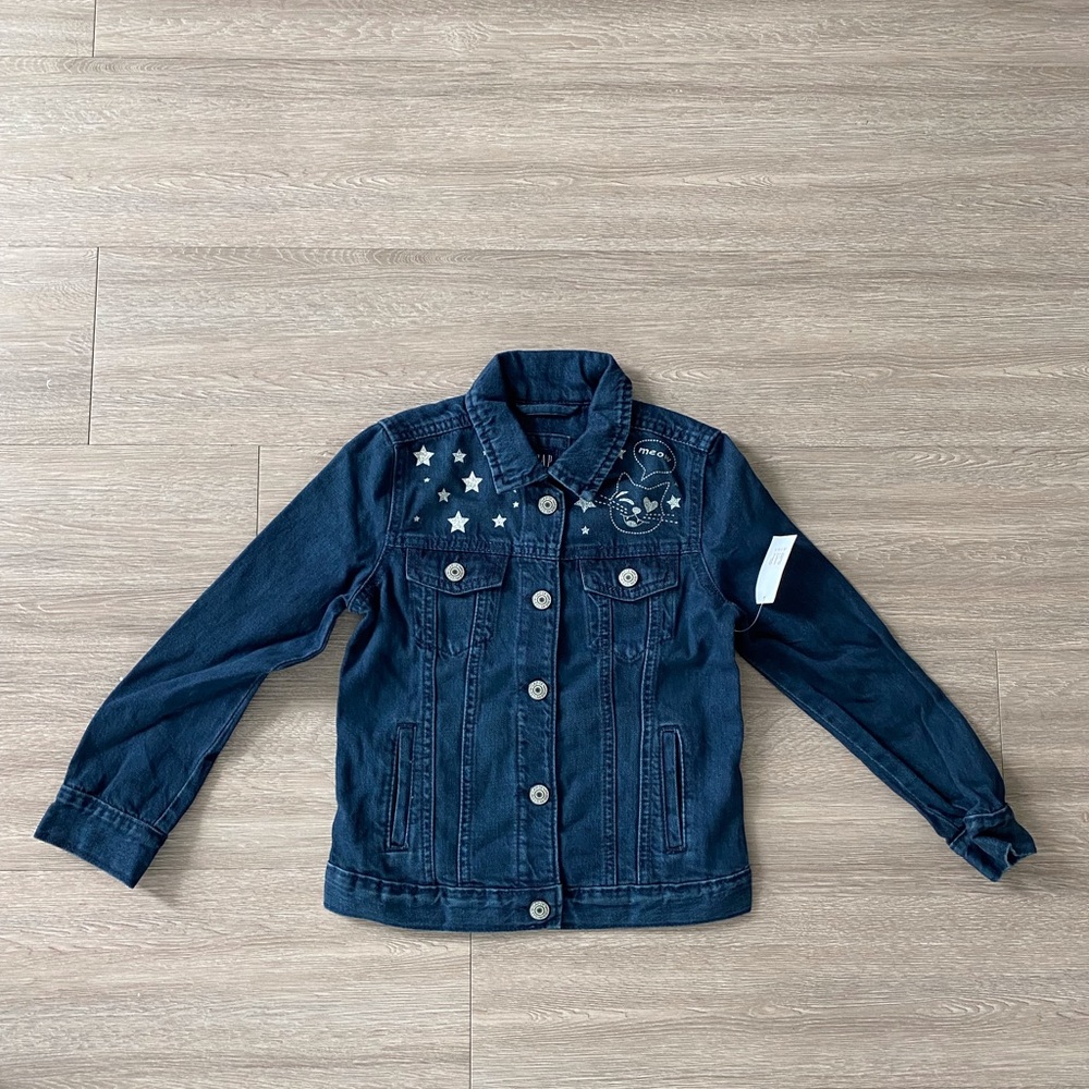 *NEW* Gapkids embroidered denim jacket size S